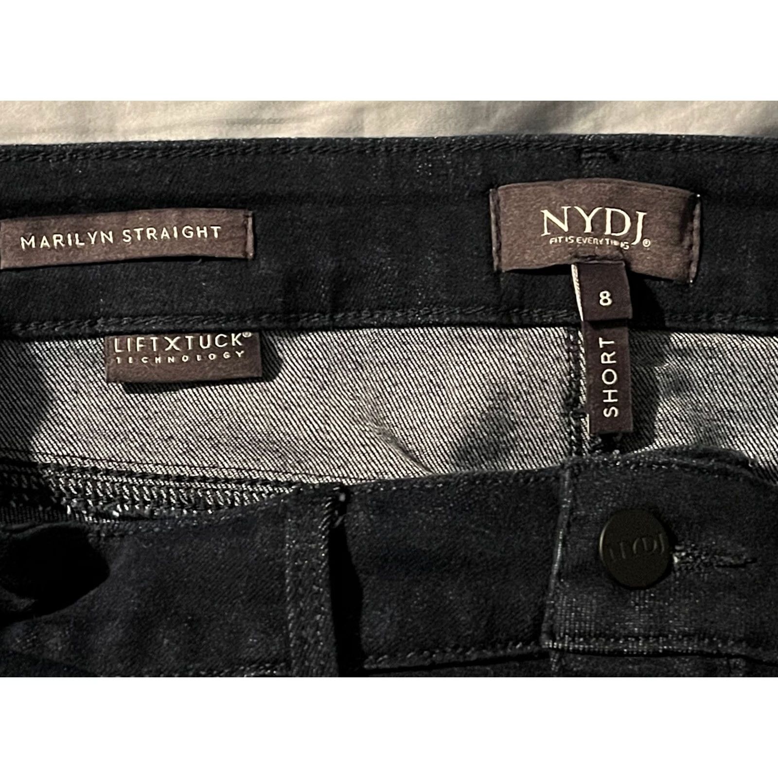 NYDJ NYDJ Marilyn Straight Denim Jeans Blue Rinse WDNM2013S Sz 32 Size 30" / US 8 / IT 44 - 2 Thumbnail