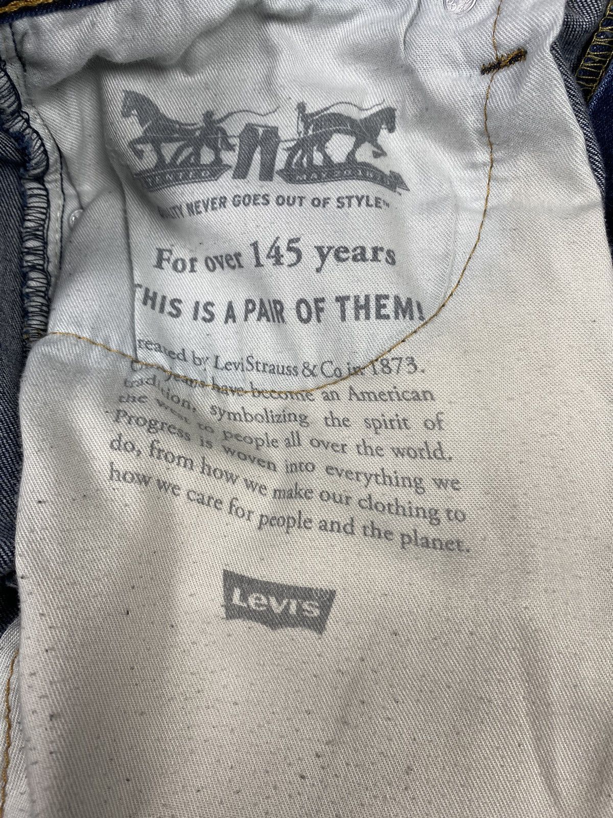 Levi's Levis Strauss & Co 502 Dark Blue Denim Jeans 32 x 32 Size US 33 - 13 Thumbnail