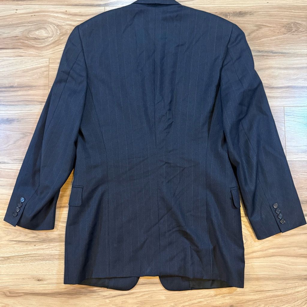 J Brand Canali Men’s Wool Blazer Navy Pinstripe 40R Size 40R - 2 Thumbnail
