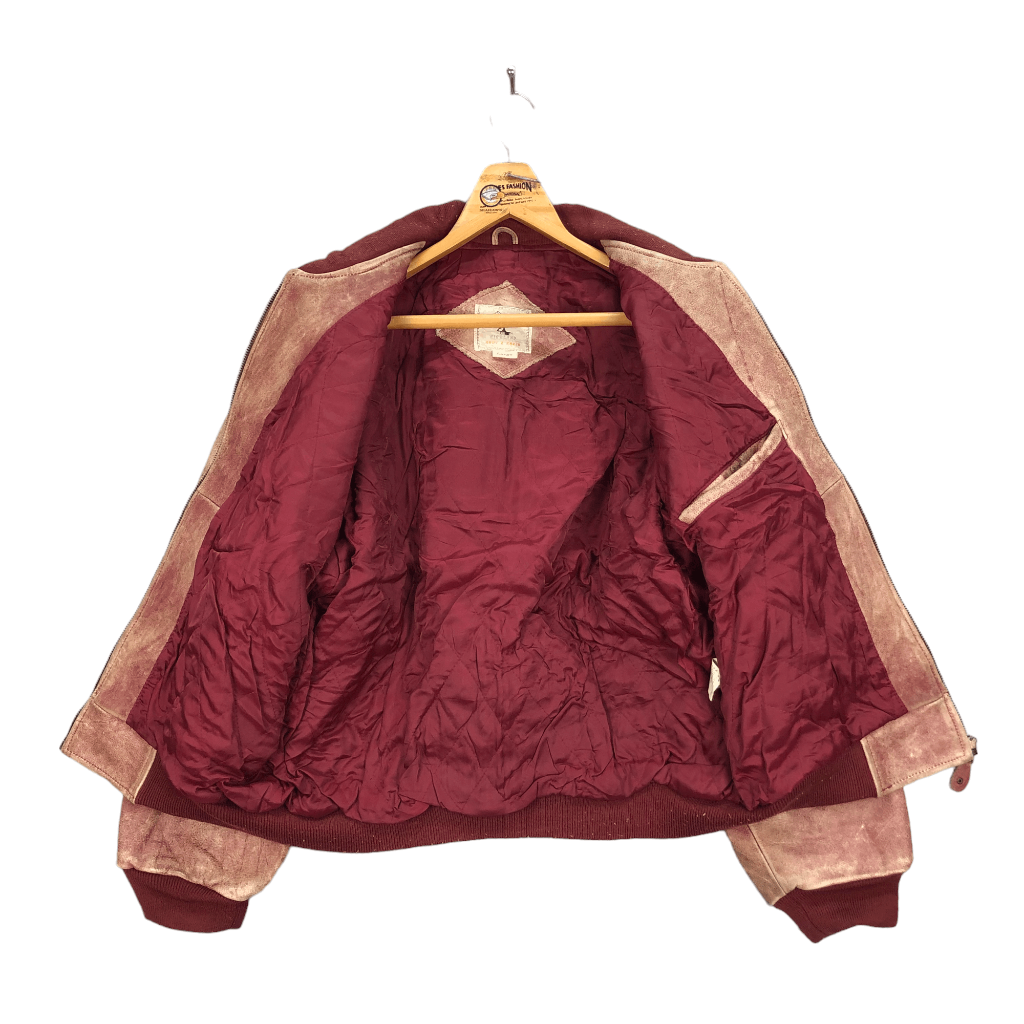 Vintage HIGHLAND ANDY & KAREN RED SKIN LEATHER JACKET #5100-33 Size US L / EU 52-54 / 3 - 6 Thumbnail