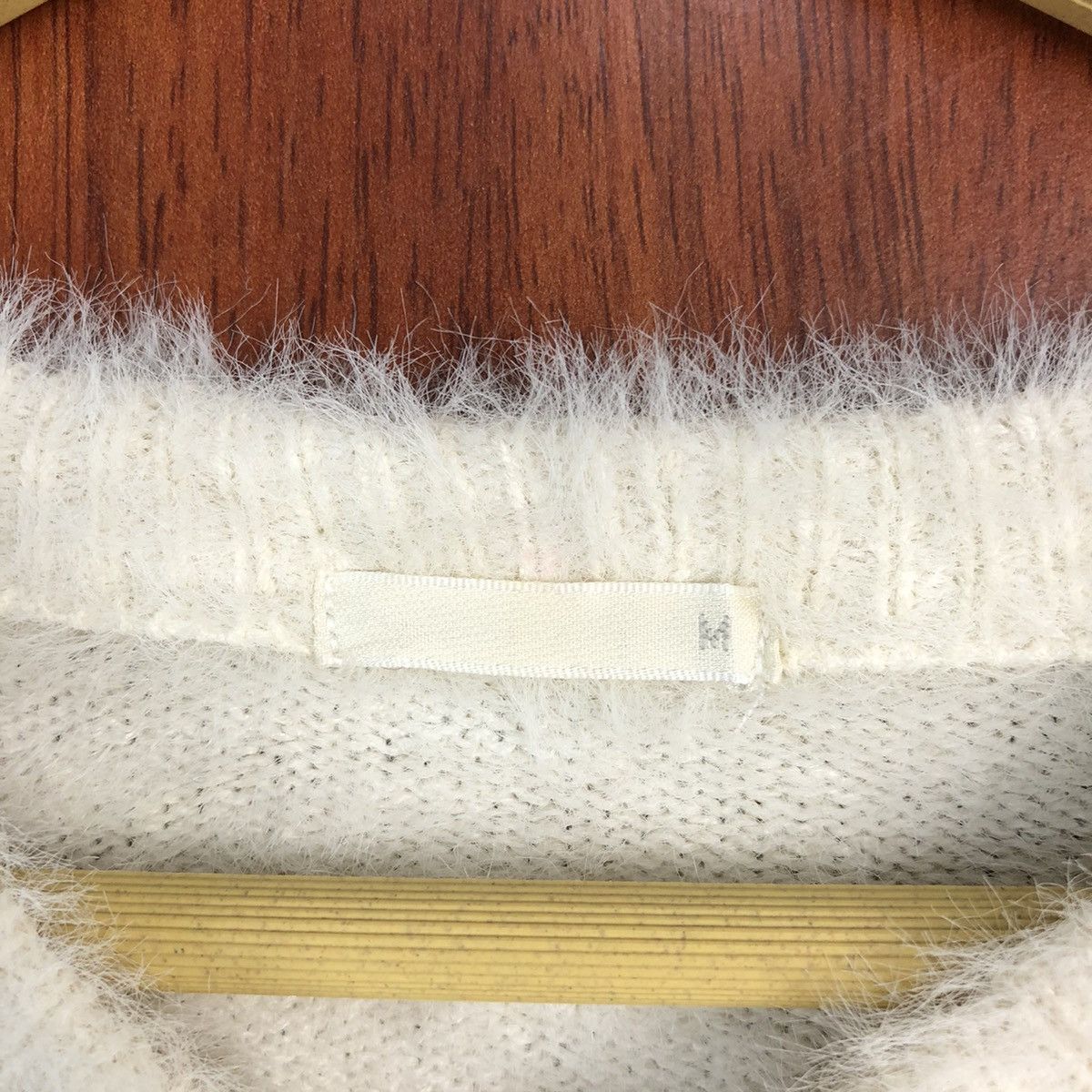 GU Gu White Shag Shaggy Fur Mohair Knitwear #932 Size S / US 4 / IT 40 - 9 Thumbnail