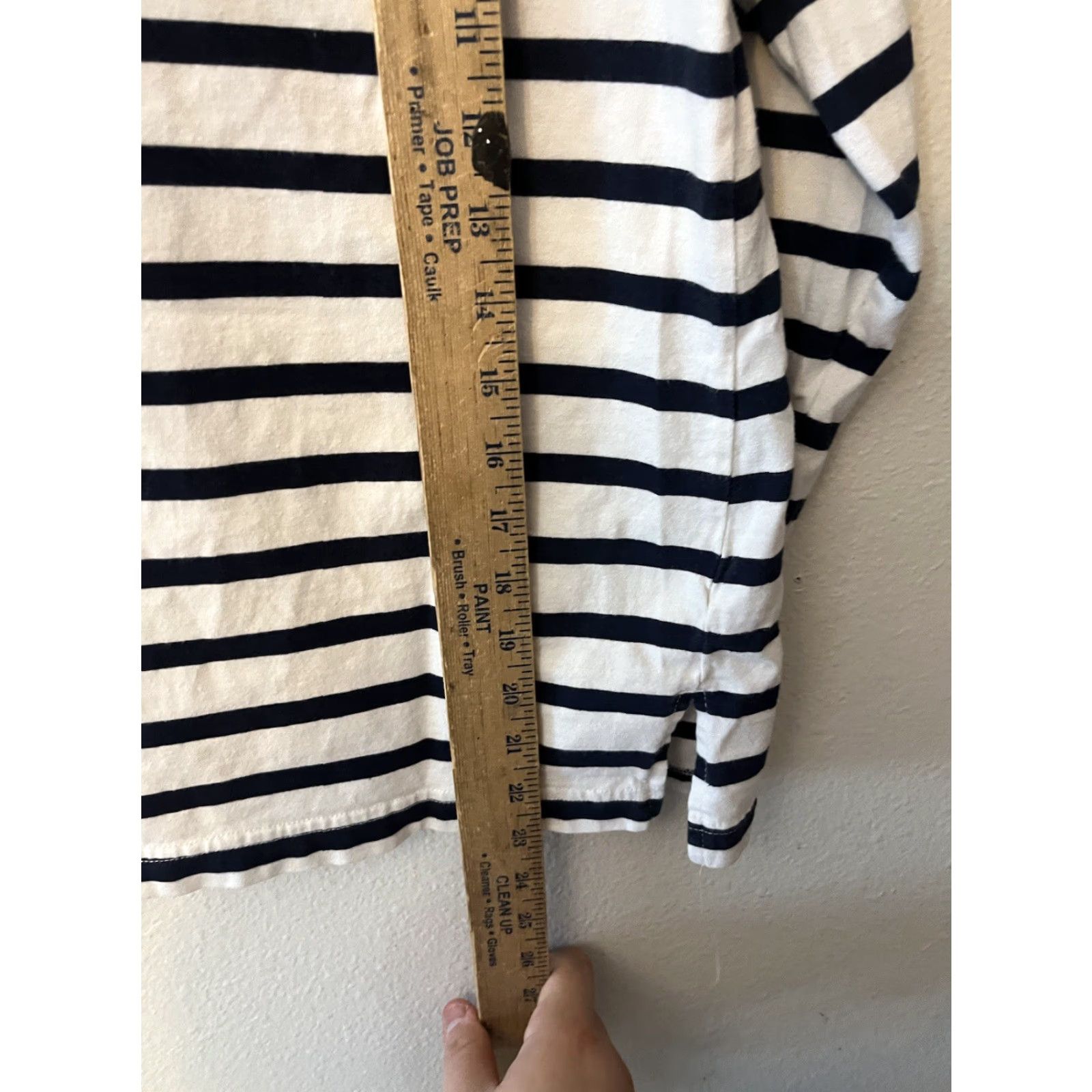 Gap Gap Women's Large Blue White Striped Lace Up 3/4 Sleeve Cotton T-Shirt Casual Size L / US 10 / IT 46 - 4 Thumbnail