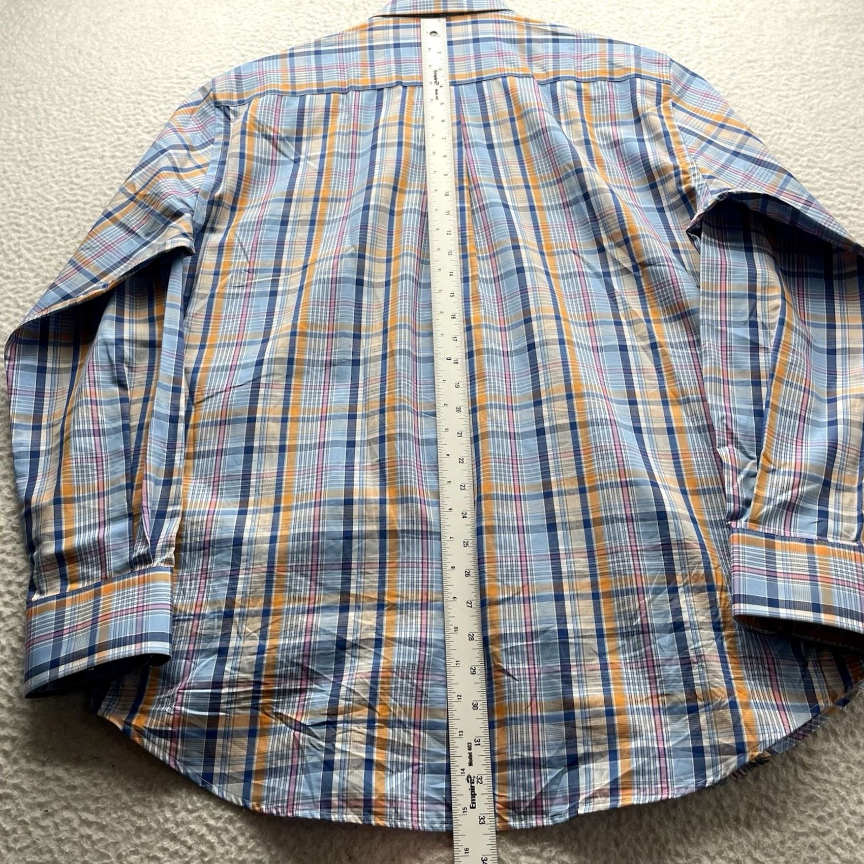 Peter Millar Peter Millar Shirt Mens L Multicolor Plaid Cotton Button-Up Preppy Casual Business Size US L / EU 52-54 / 3 - 6 Thumbnail