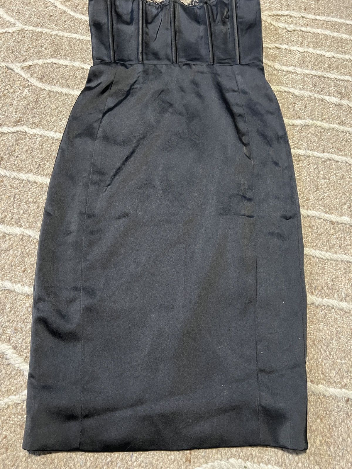 Designer Meshki Black Antonella Corset Midi Dress Size XS / US 0-2 / IT 36-38 - 6 Thumbnail