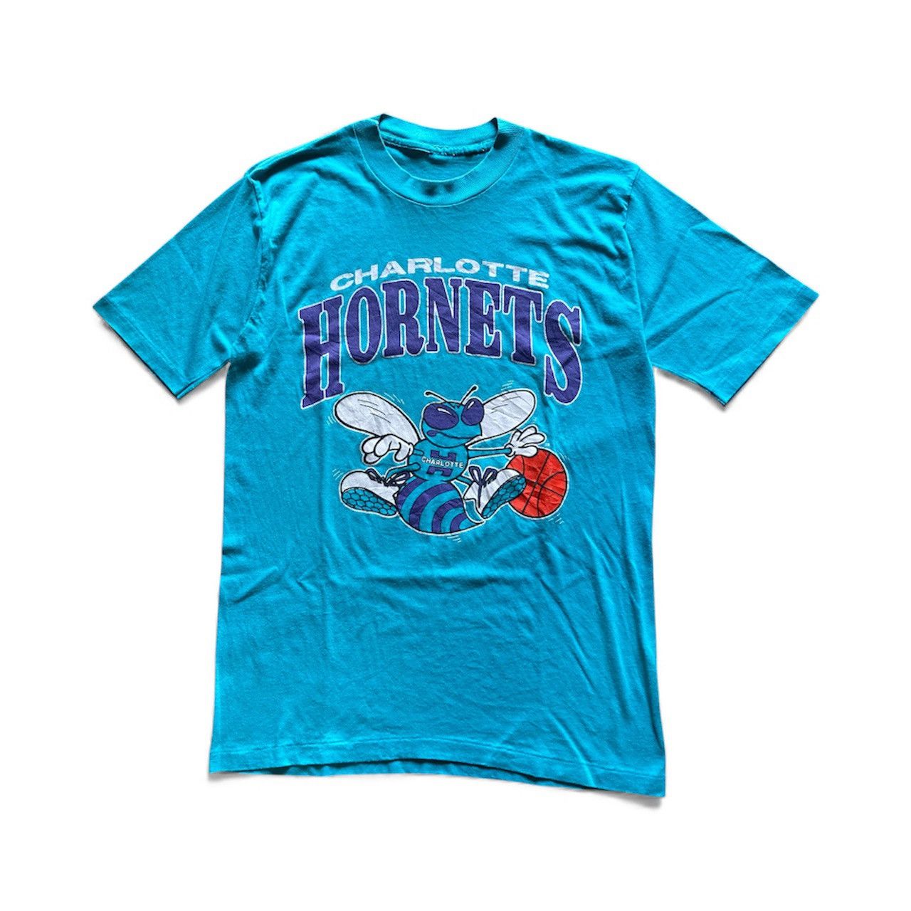 Vintage Vintage 80s Salem NBA Charlotte Hornets Paper-thin T shirt Size US M / EU 48-50 / 2 - 1 Thumbnail