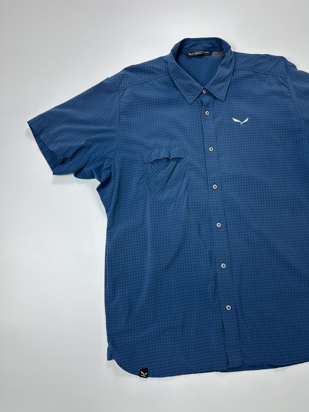 SALEWA Salewa Flannel Shirt Men's Logo Blue Size US M / EU 48-50 / 2 - 5 Thumbnail