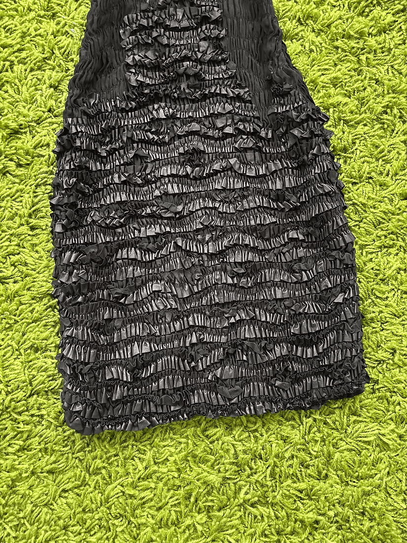 Prada SS2009 Ruched Leather/Silk Mini Dress Size S / US 4 / IT 40 - 3 Thumbnail
