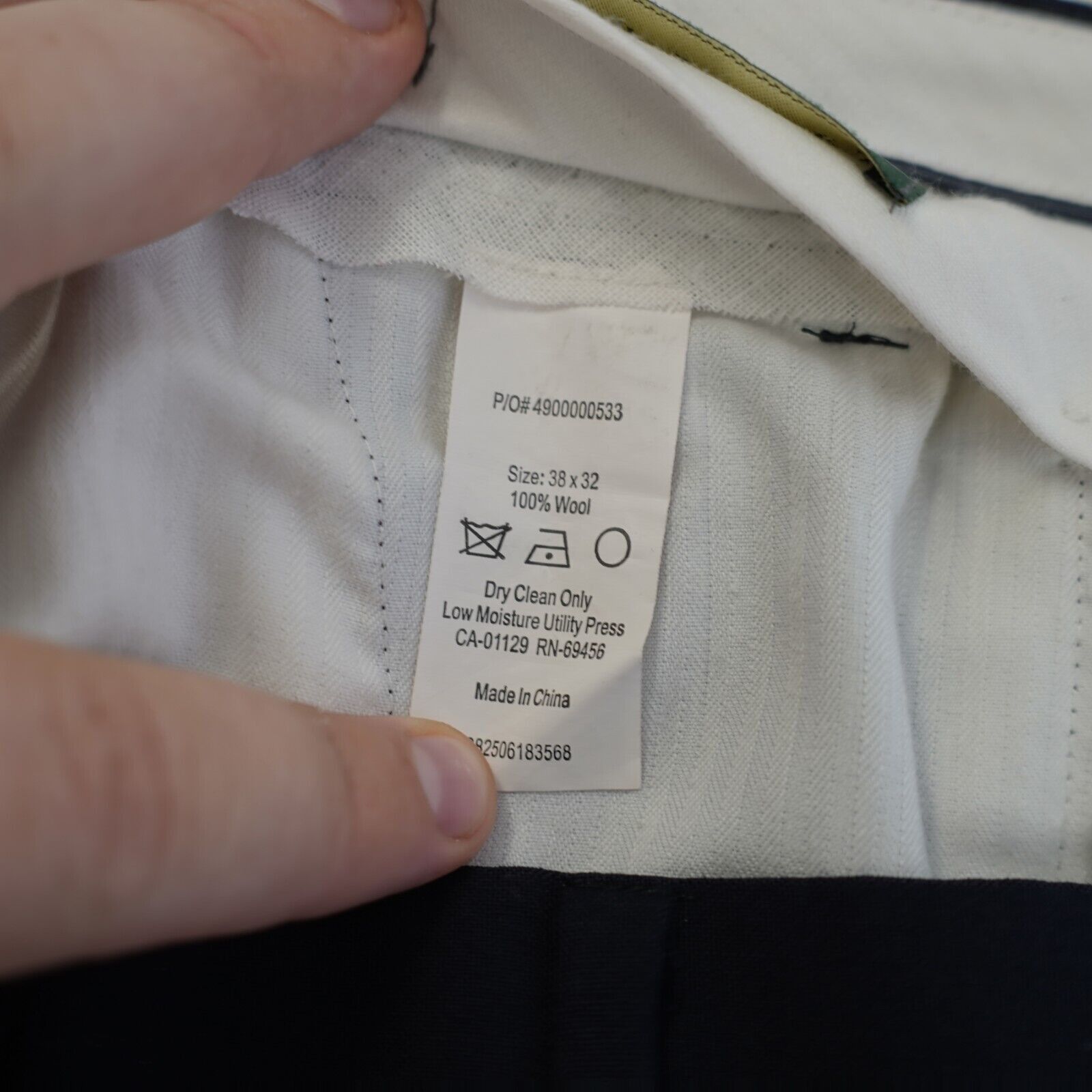 Lauren Ralph Lauren Lauren Ralph Lauren Wool Blue Pleated Cuffed Dress Pants 38/ Size 38L - 7 Thumbnail