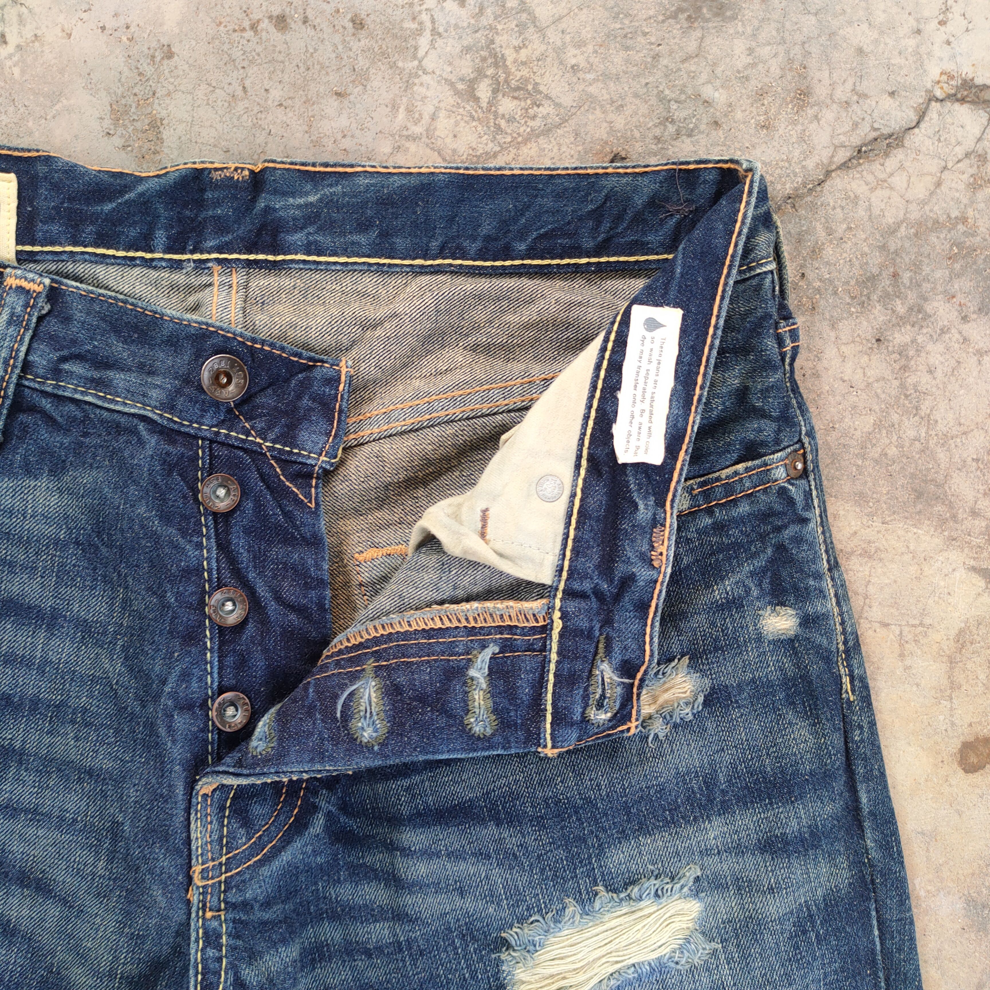 Abercrombie & Fitch VINTAGE FADED DISTRESSED FLARE JEAN DENIM PANTS Size US 32 / EU 48 - 7 Thumbnail