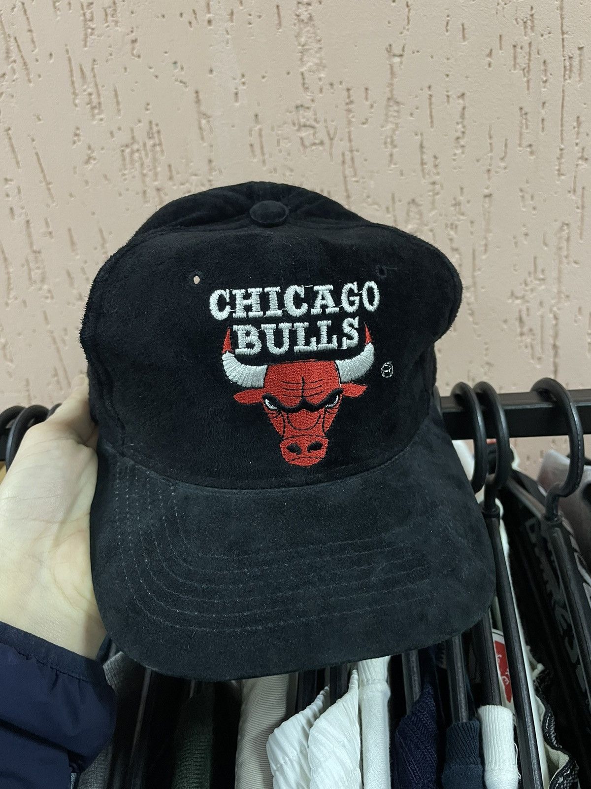 NBA Vintage 90’s Chicago Bulls Leather Cap Hat Snapback NBA Size ONE SIZE - 4 Thumbnail