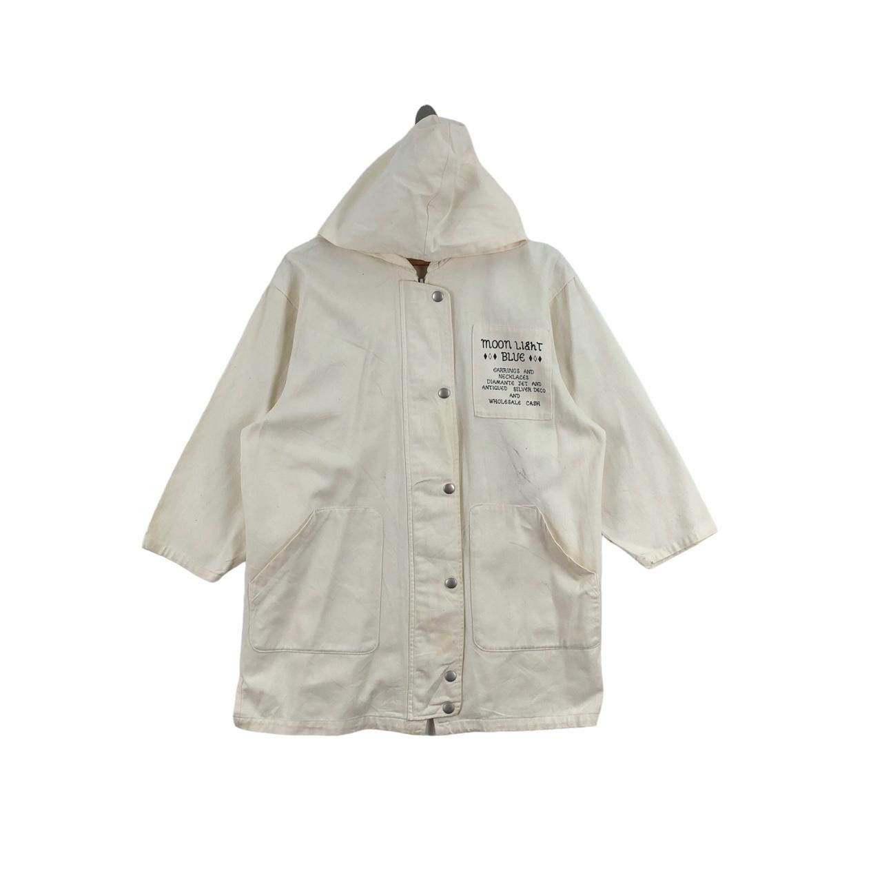 Other ZE-CHRIS Moonlight Blue Quote Print Design Hooded Parka Size L / US 10 / IT 46 - 1 Thumbnail
