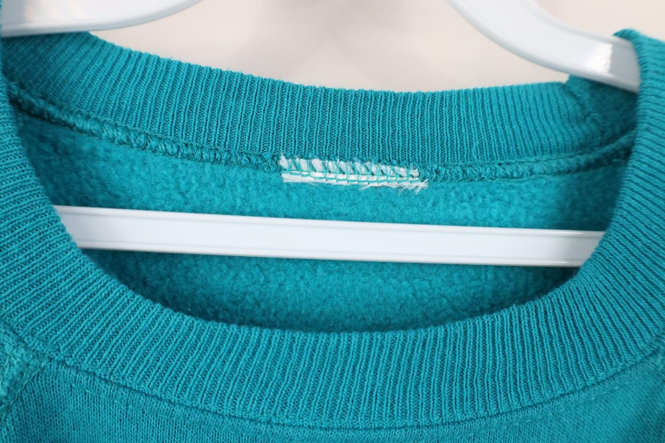 Vintage Vintage 90s Streetwear Baggy Fit Crewneck Sweatshirt Teal Size US XL / EU 56 / 4 - 4 Thumbnail