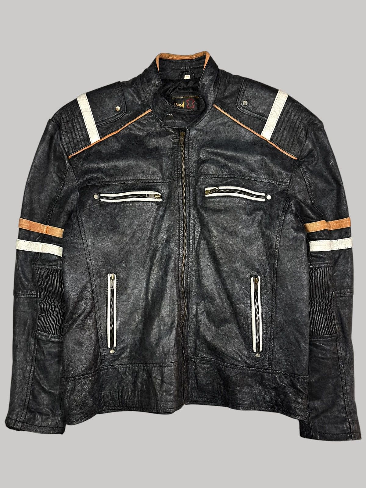 Vintage Vintage racer leather jacket Size US L / EU 52-54 / 3 - 1 Thumbnail