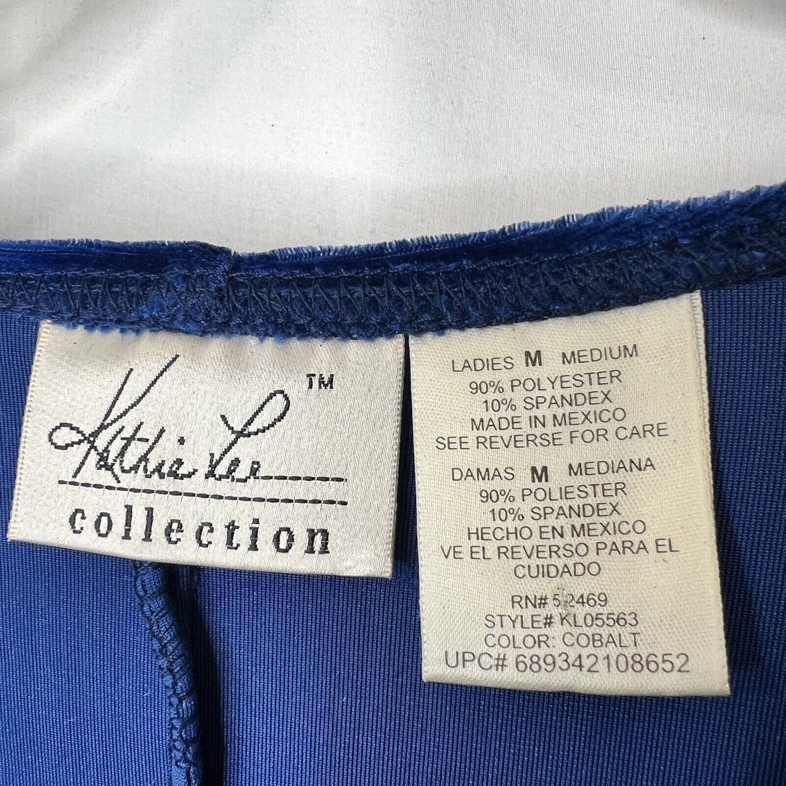 Vintage Vintage Kathie Lee Blue Velvet Mini Dress Medium Short Sleev Size M / US 6-8 / IT 42-44 - 2 Thumbnail