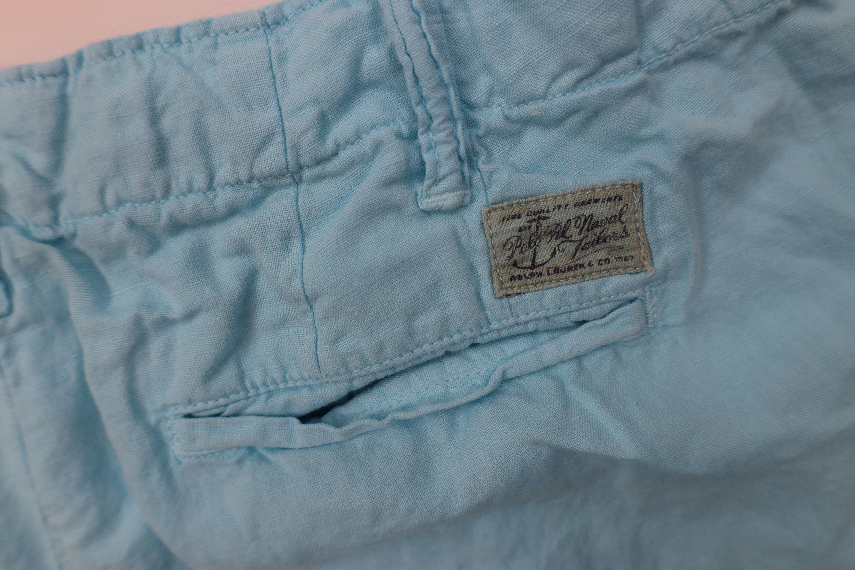 Ralph Lauren Vintage Y2K Ralph Lauren Blend Above Knee Chino Shorts Blue Size US 33 - 13 Thumbnail