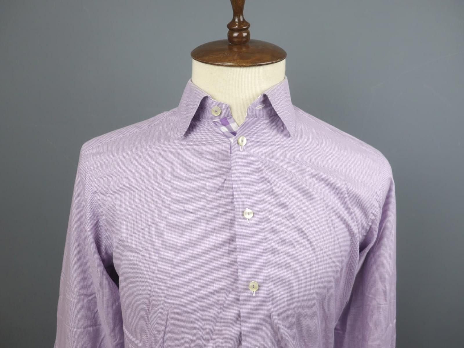Eton Eton Pink Pinstriped 100% Cotton Dress Shirt Size 42 Size 38R - 11 Thumbnail