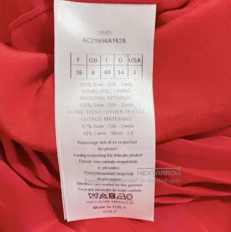 Dior Dior Red Pleated Dress for Women in Size M . Size M / US 6-8 / IT 42-44 - 5 Thumbnail