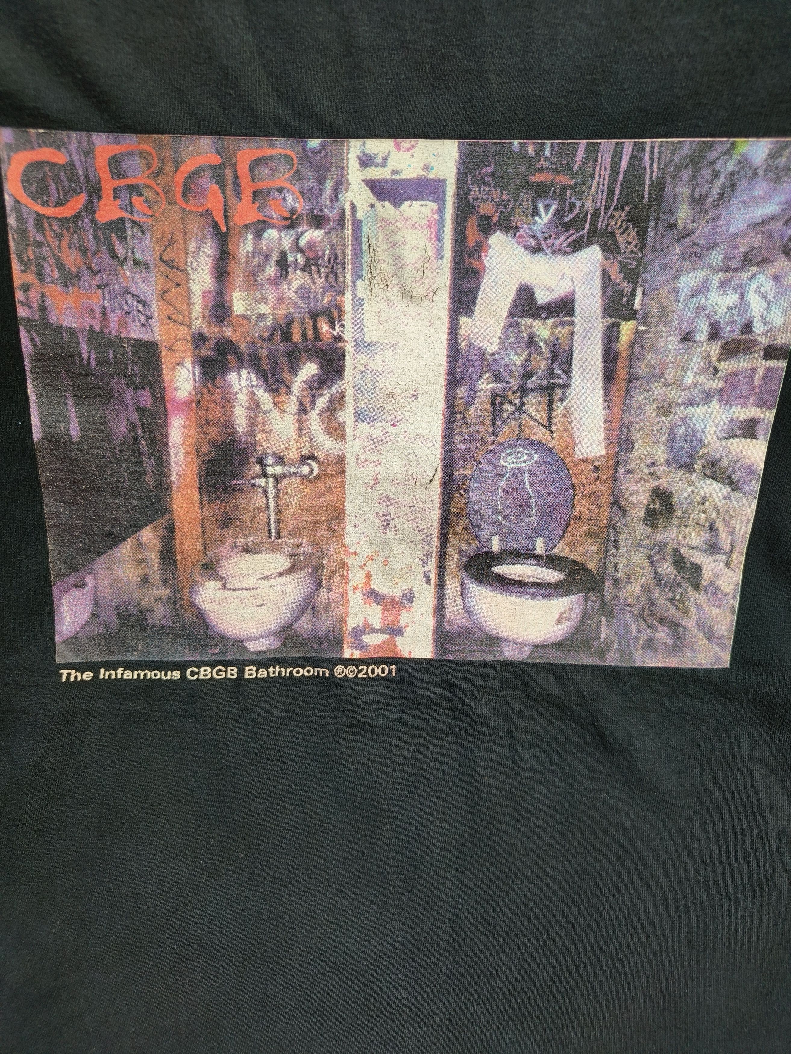 Other Vintage 2001 CBGB "Bathroom" shirt Size US XL / EU 56 / 4 - 3 Thumbnail