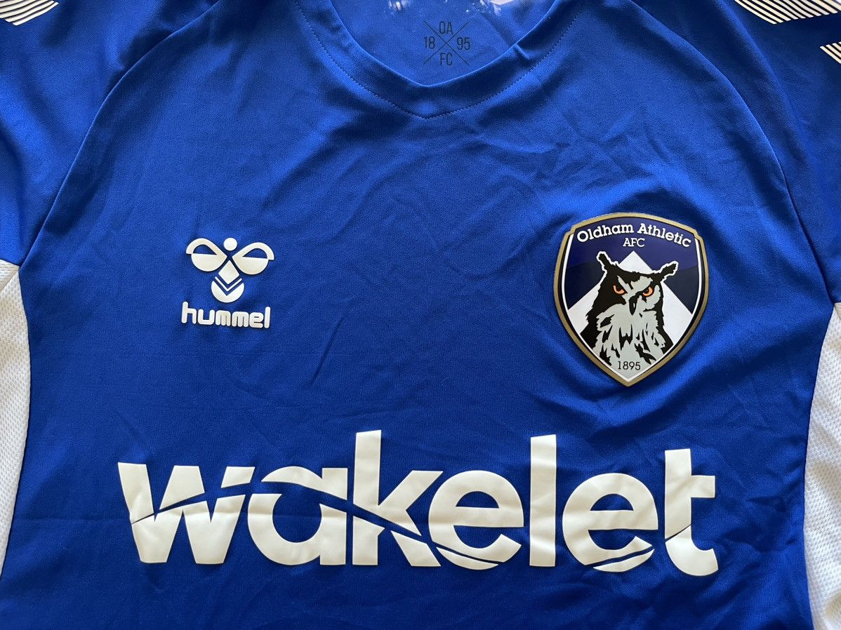 Hummel Oldham Athletic 2019/2020 Hummel Home Soccer Jersey,Football Size US S / EU 44-46 / 1 - 3 Thumbnail