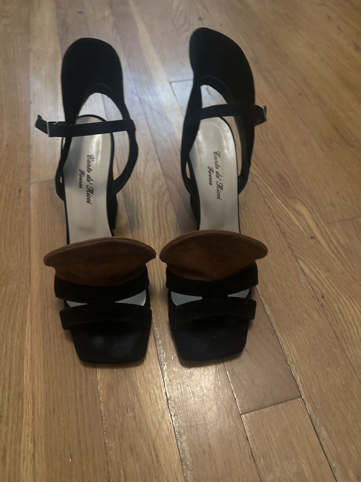 Other Canto de ricci Black and brown suede high heels Size US 10 / IT 40 - 3 Thumbnail
