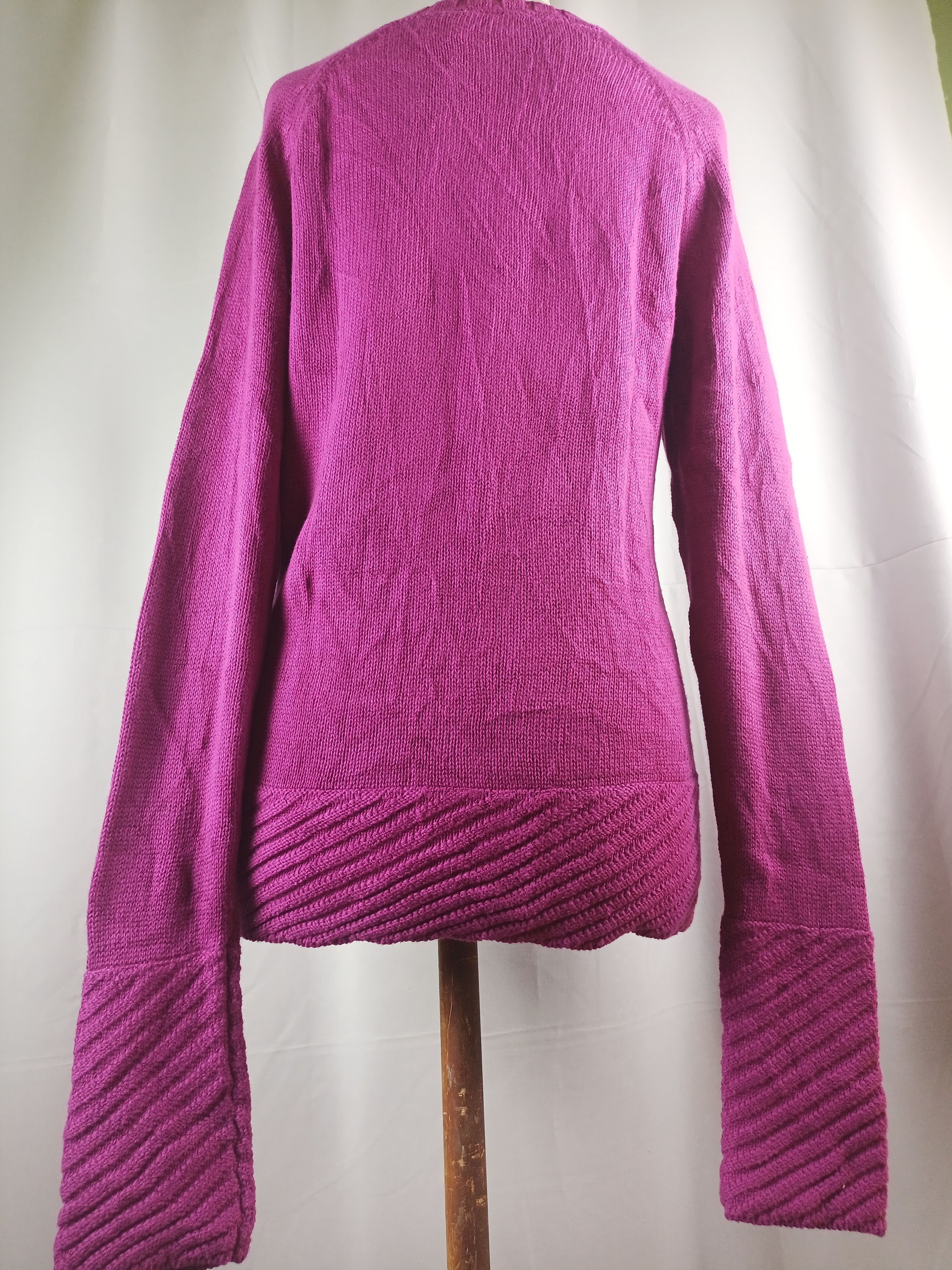 DKNY DKNY JEANS Donna Karan Knitted Sweater V-Neck Size L / US 10 / IT 46 - 8 Thumbnail