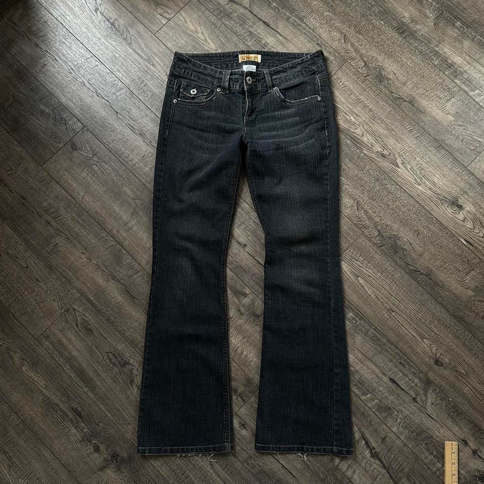 Japanese Brand × Vintage Vintage Indigo Y2K 2000 Low Rise Bootcut Flare Rockstar Jean Size 32" / US 10 / IT 46 - 4 Thumbnail