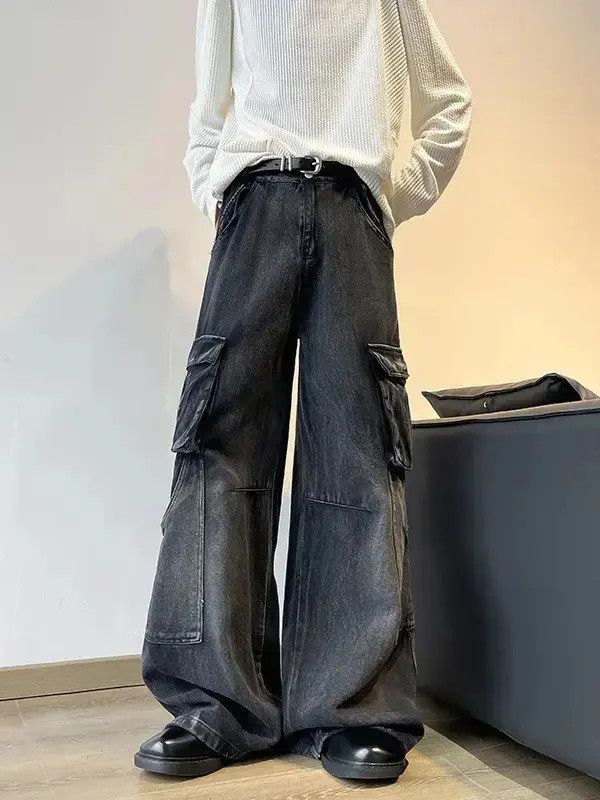 Japanese Brand Retro loose high street straight leg jeans Size US 32 / EU 48 - 1 Thumbnail
