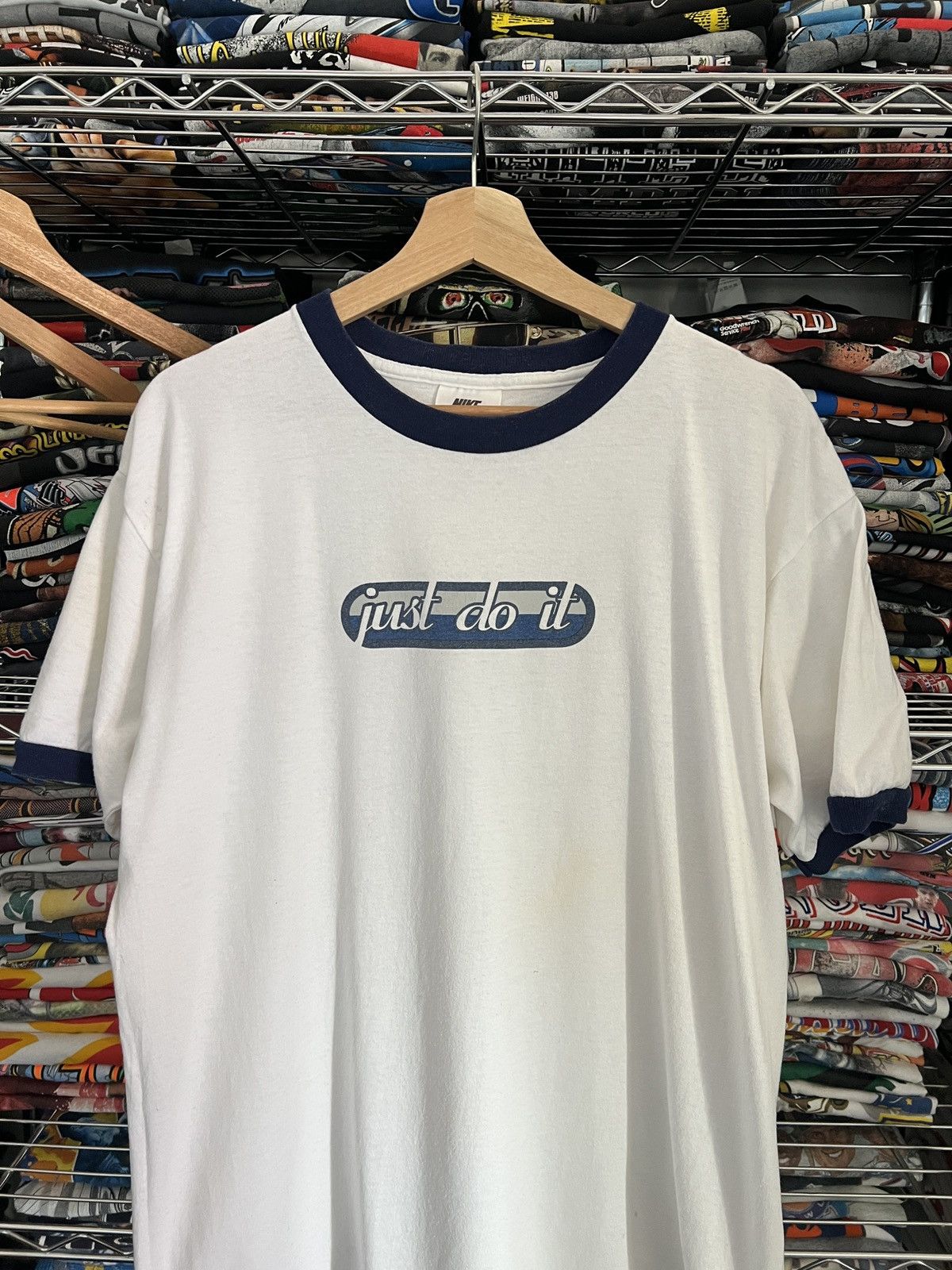 Nike 90s Nike Just Do It Ringer Tee Size US M / EU 48-50 / 2 - 1 Thumbnail