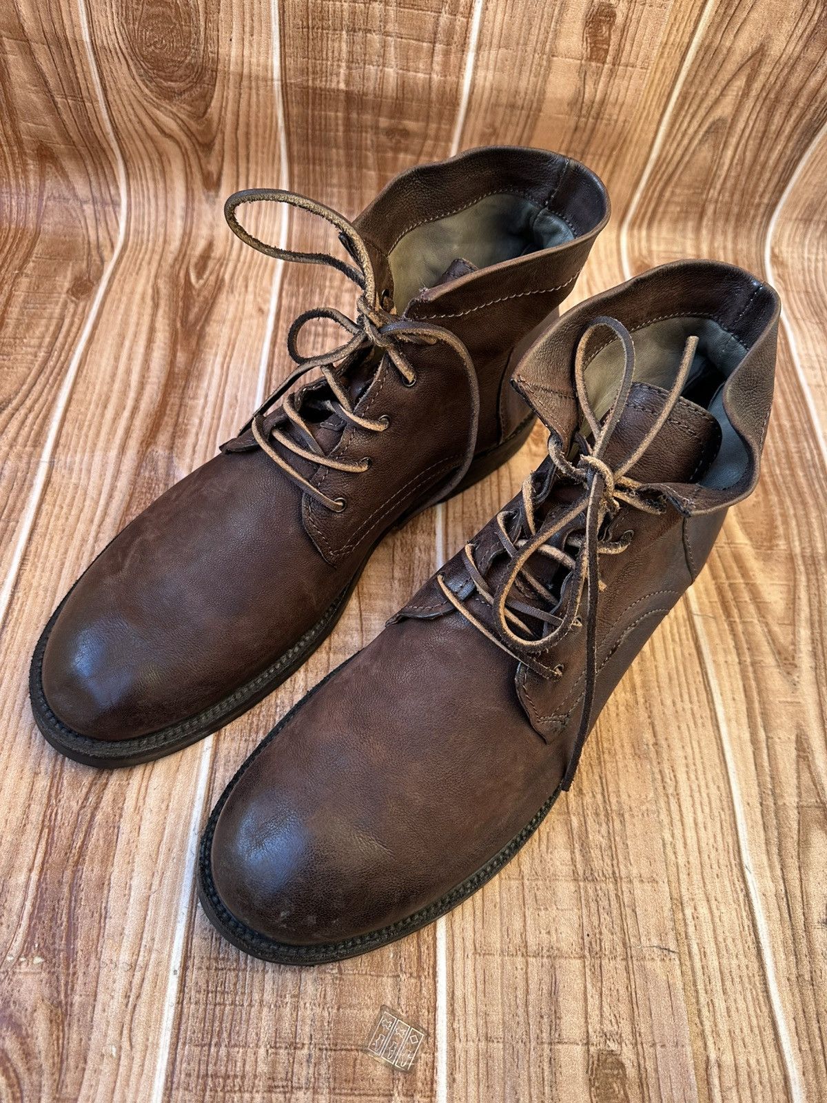 A.S.98 AS 98 Leather Boots Avant Garde Burnished Combat x Guidi Size US 12 / EU 45 - 4 Thumbnail
