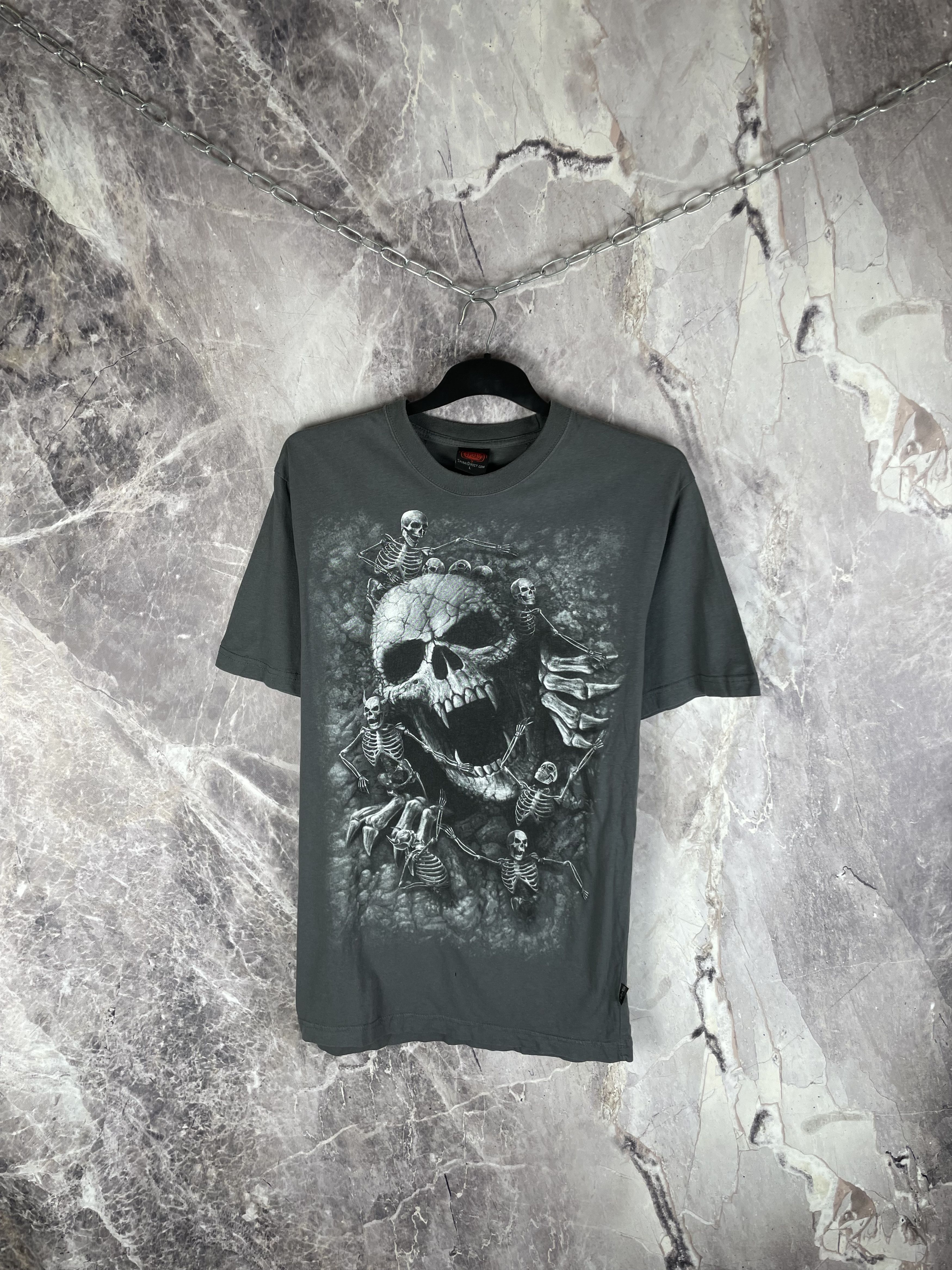 Band Tees vintage faded spiral skull shirt Size US L / EU 52-54 / 3 - 2 Thumbnail