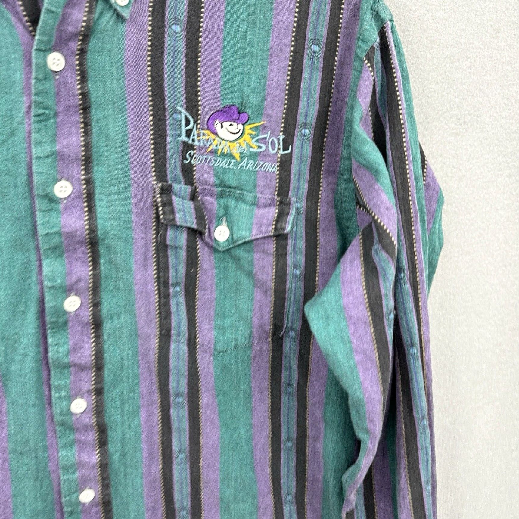 Wrangler Vintage Wrangler Cowboy Shirt Men Size 16.5 Purple Geometric Long Sleeve Button-Up 90s Casual Size US L / EU 52-54 / 3 - 3 Thumbnail