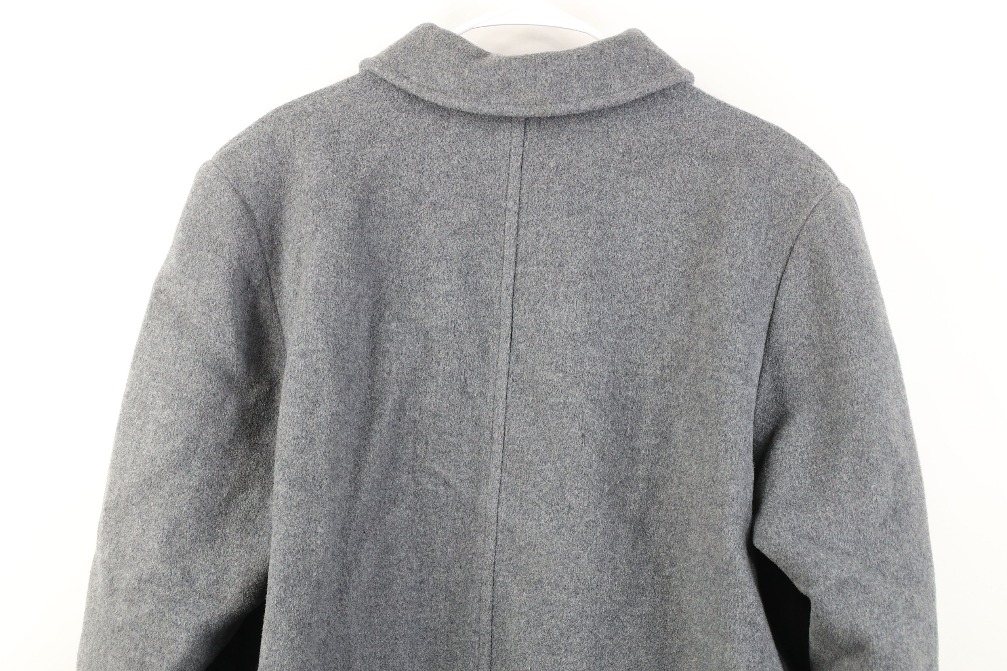 Pendleton Vintage 70s Pendleton Heavy Trench Coat Overcoat Gray USA Size XL / US 12-14 / IT 48-50 - 13 Thumbnail