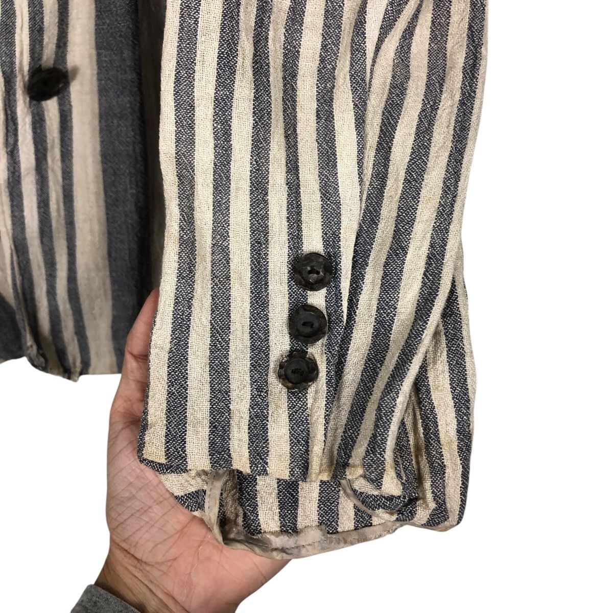 Japanese Brand 📌Vintage Hickory Chore Striped Jacket Jean Claude Paris Size US M / EU 48-50 / 2 - 16 Thumbnail