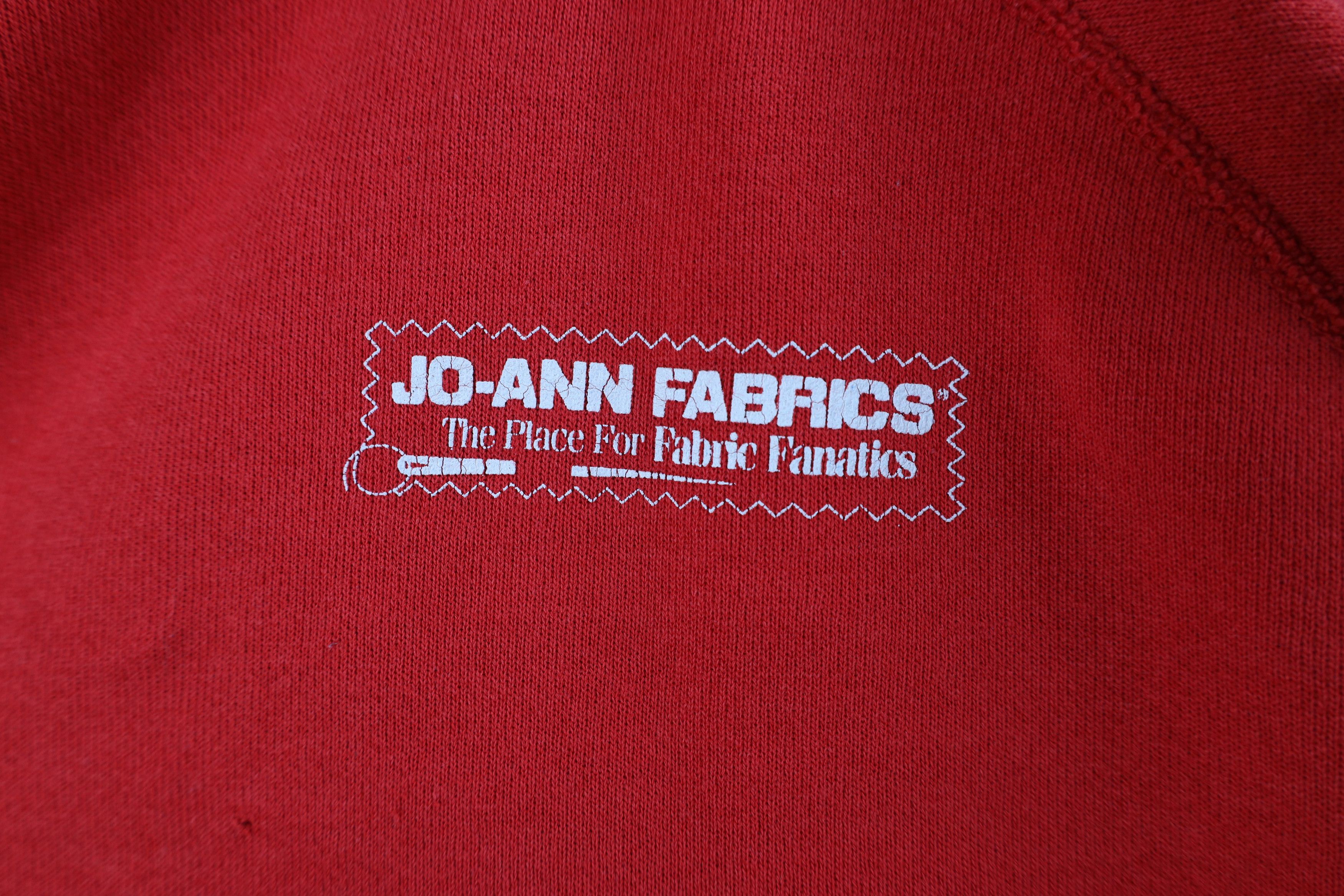 Vintage Vintage 80s 90s Spell Out JoAnn Fabrics Sweatshirt Red USA Size XL / US 12-14 / IT 48-50 - 4 Thumbnail
