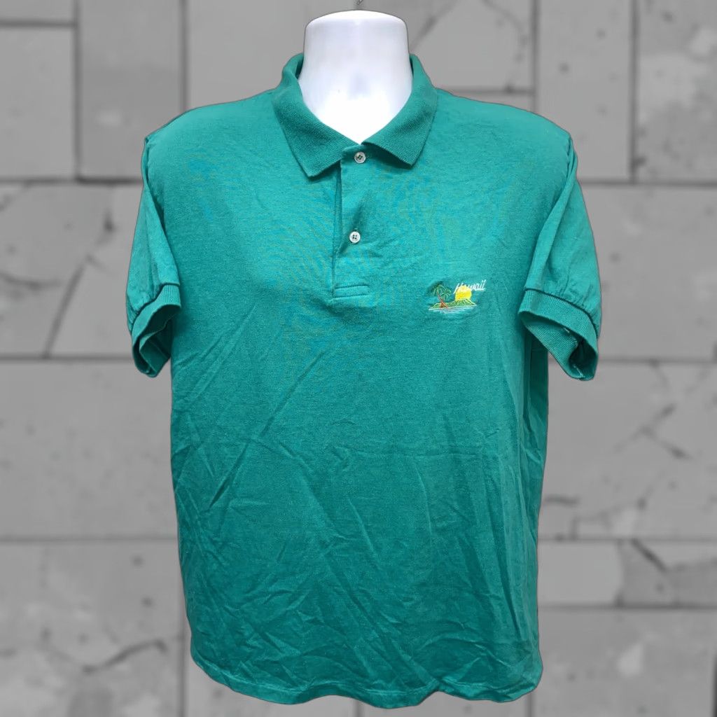 Vintage VINTAGE Screen Stars Best Mens Green Cotton USA Made Short Sleeve Polo Shirt L Golf Polo Mens Green Cotton USA Made Short Sleeve Polo Shirt L Size US L / EU 52-54 / 3 - 1 Thumbnail