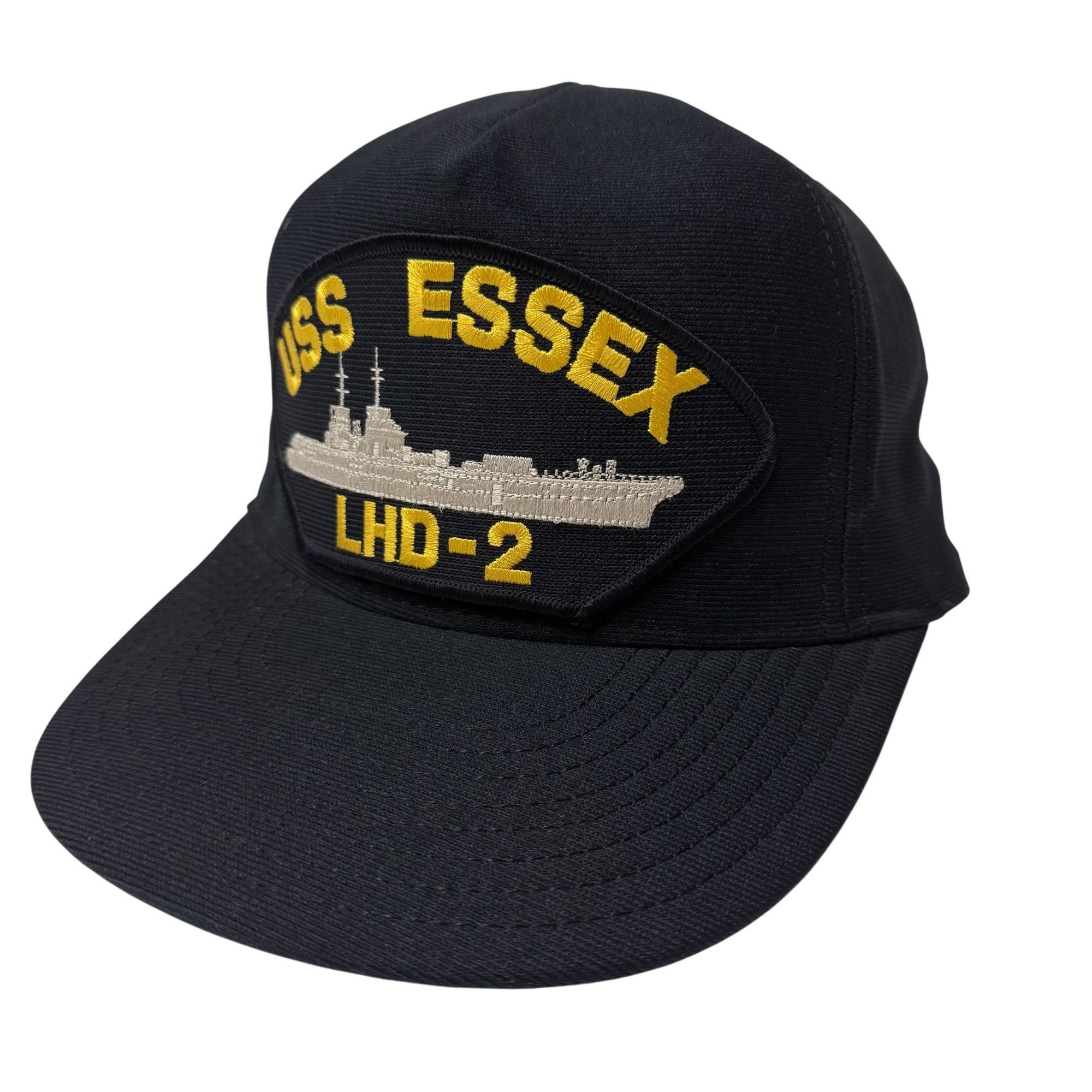 Other NOS New Vtg Eagle Crest USS ESSEX LHD-2 USA NAVY Hat Size ONE SIZE - 2 Thumbnail