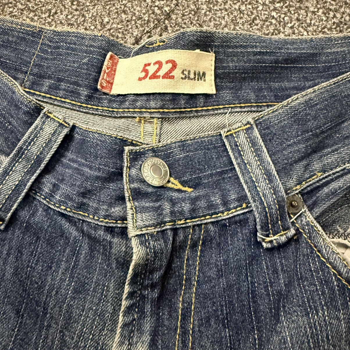 Beauty Beast 🔥🇯🇵 Japanese Distressed Levis 522 Slim Thrashed Pant Size 32" / US 10 / IT 46 - 12 Thumbnail