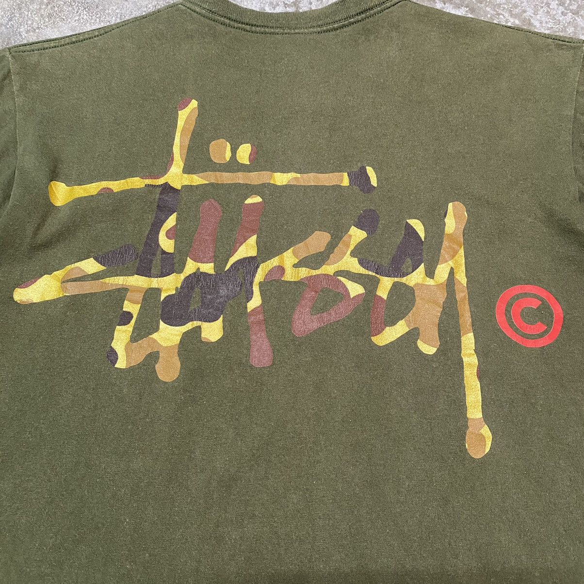 Stussy × Vintage VINTAGE STUSSY SIGN CAMO T SHIRT Size US M / EU 48-50 / 2 - 8 Thumbnail