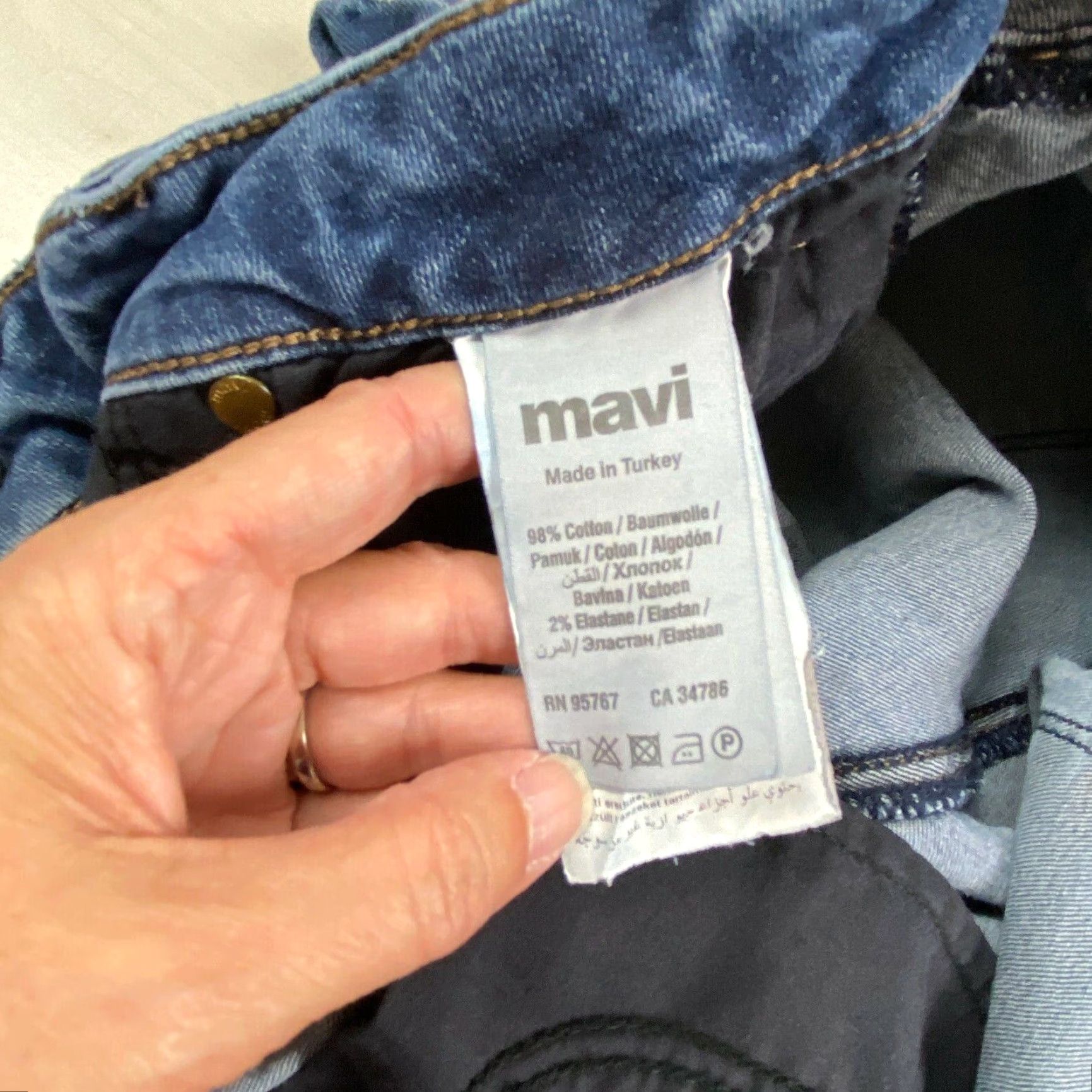 Vintage Mavi Jeans Womens Low Rise Skinny Jeans Medium Wash Blue Denim Size 27" / US 4 / IT 40 - 5 Thumbnail
