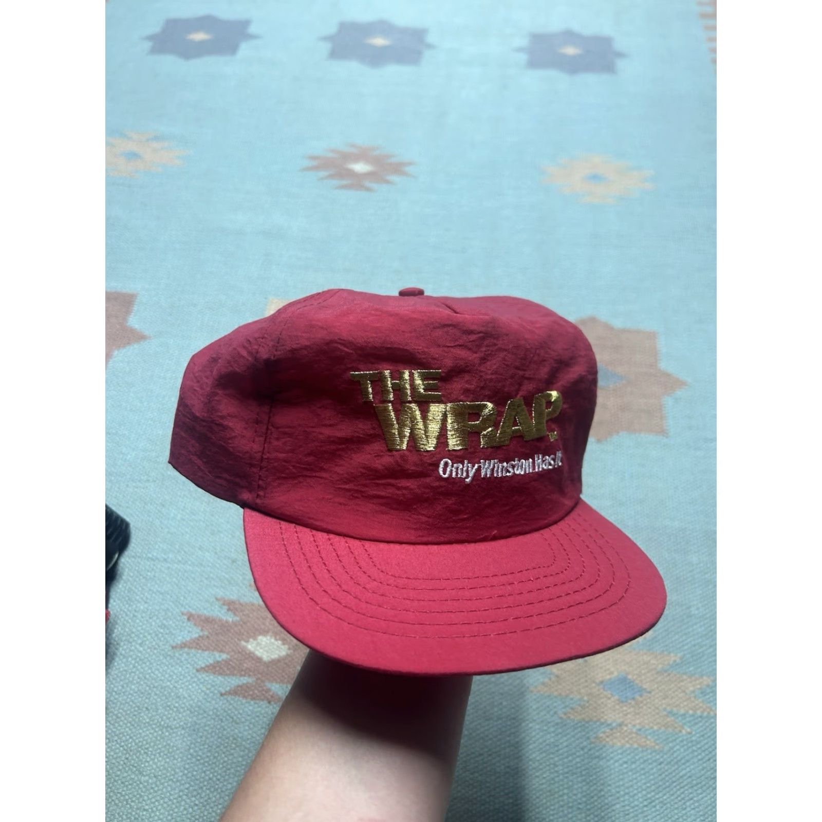 Vintage VINTAGE Winston SnapBack Hat Cap Mens Nylon Red Promo Wrap Size ONE SIZE - 2 Thumbnail