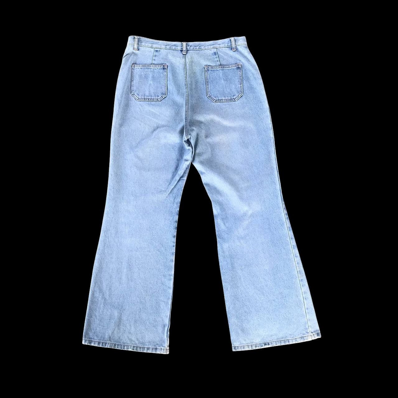 Japanese Brand × Tornado Mart × Vintage W34x30 FLARED JAPAN JOUER AUX ECHECS BUSH JEAN LIGHTWASH Size US 34 / EU 50 - 6 Thumbnail