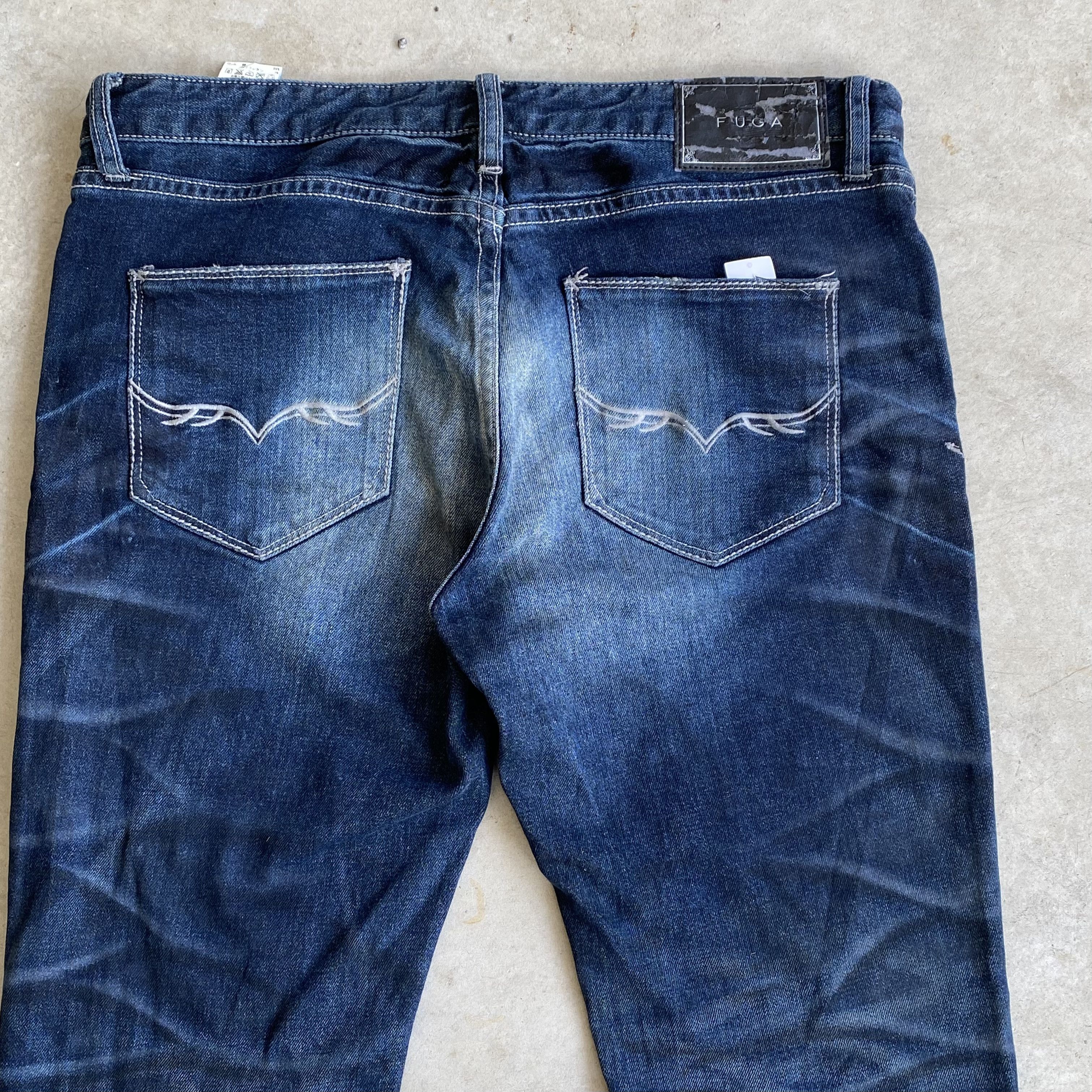 GOSTAR DE FUGA Fuga Honeycomb Slash washed indigo denim like le grande bleu Size US 32 / EU 48 - 7 Thumbnail
