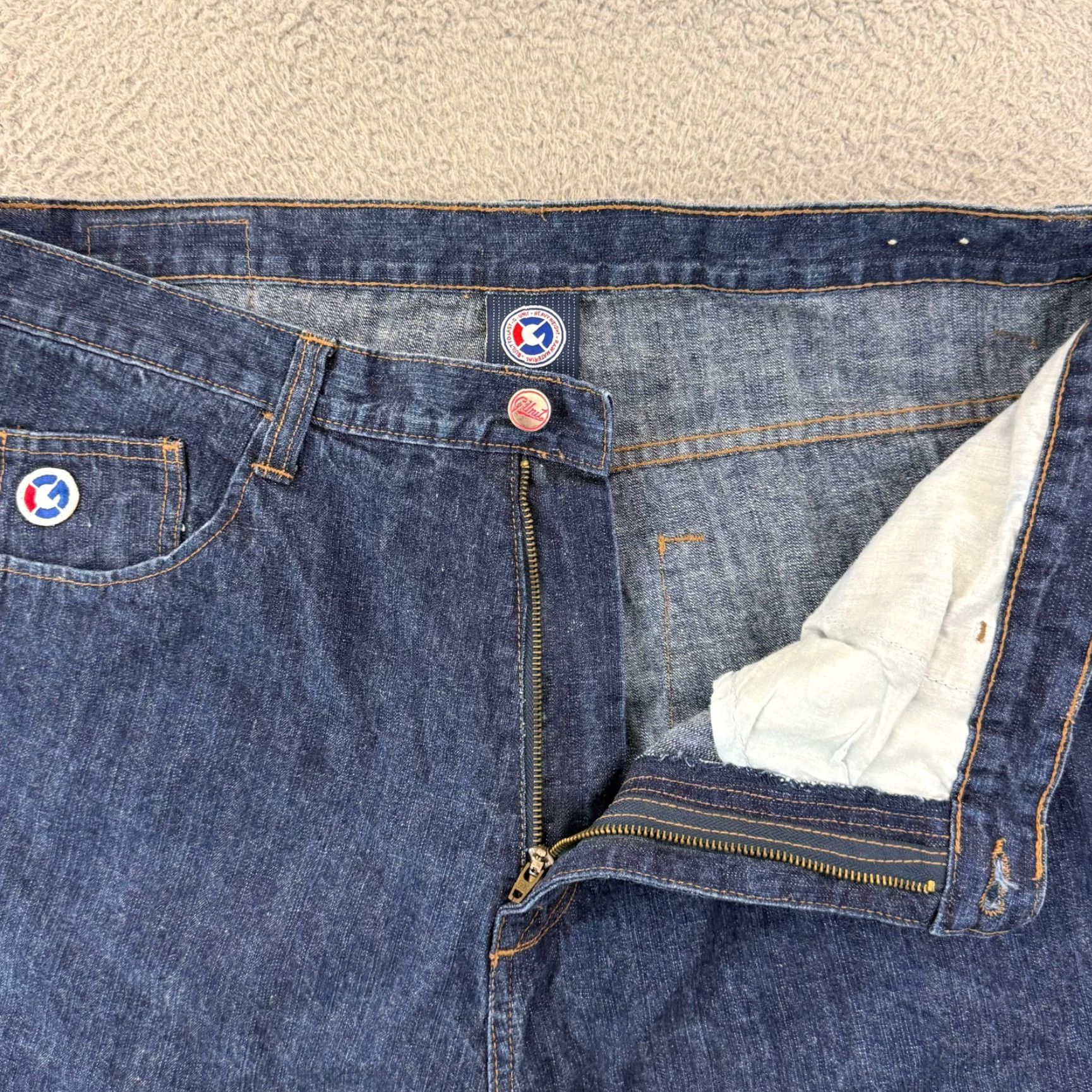 Vintage VINTAGE G Unit Denim Shorts Mens 40 Bermuda 5-Pocket Pockets Baggy 13" Inseam 90s Grunge Hip Hop Punk Blue Denim Shorts Mens Size US 40 / EU 56 - 7 Thumbnail
