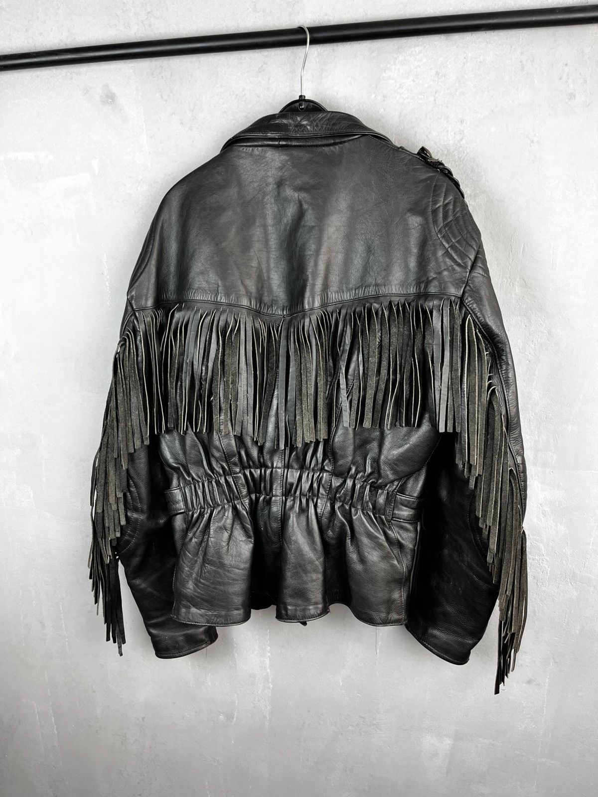 Genuine Leather × Leather × Vintage Leather Jacket vintage 90s Kurt Cobain style Size US L / EU 52-54 / 3 - 2 Thumbnail