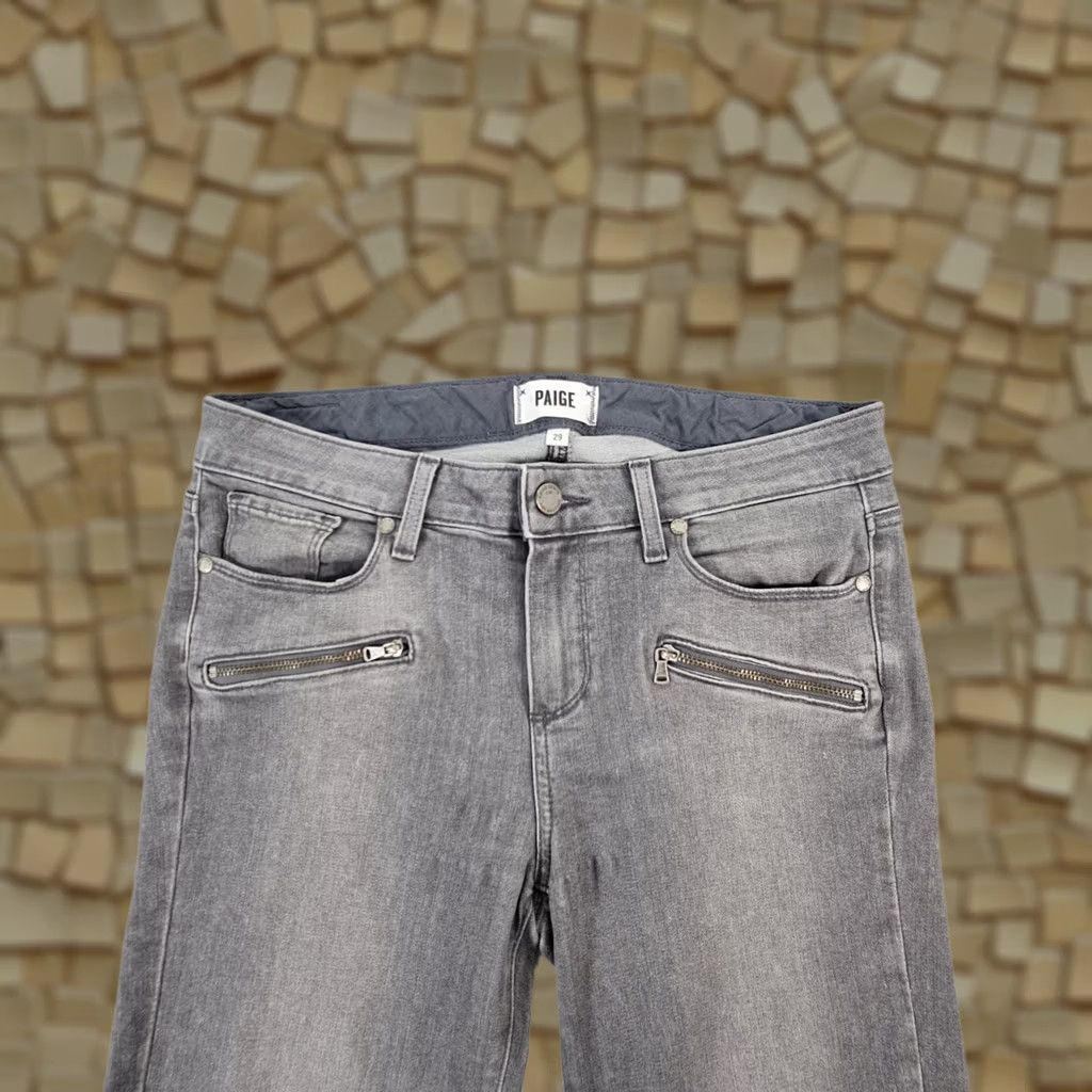 Paige Paige Womens Jeans Skinny Low Rise W29 L29 Grey Jane Zip Stretch Denim 5-Pocket Modern City Designer Womens Size 29" - 1 Thumbnail