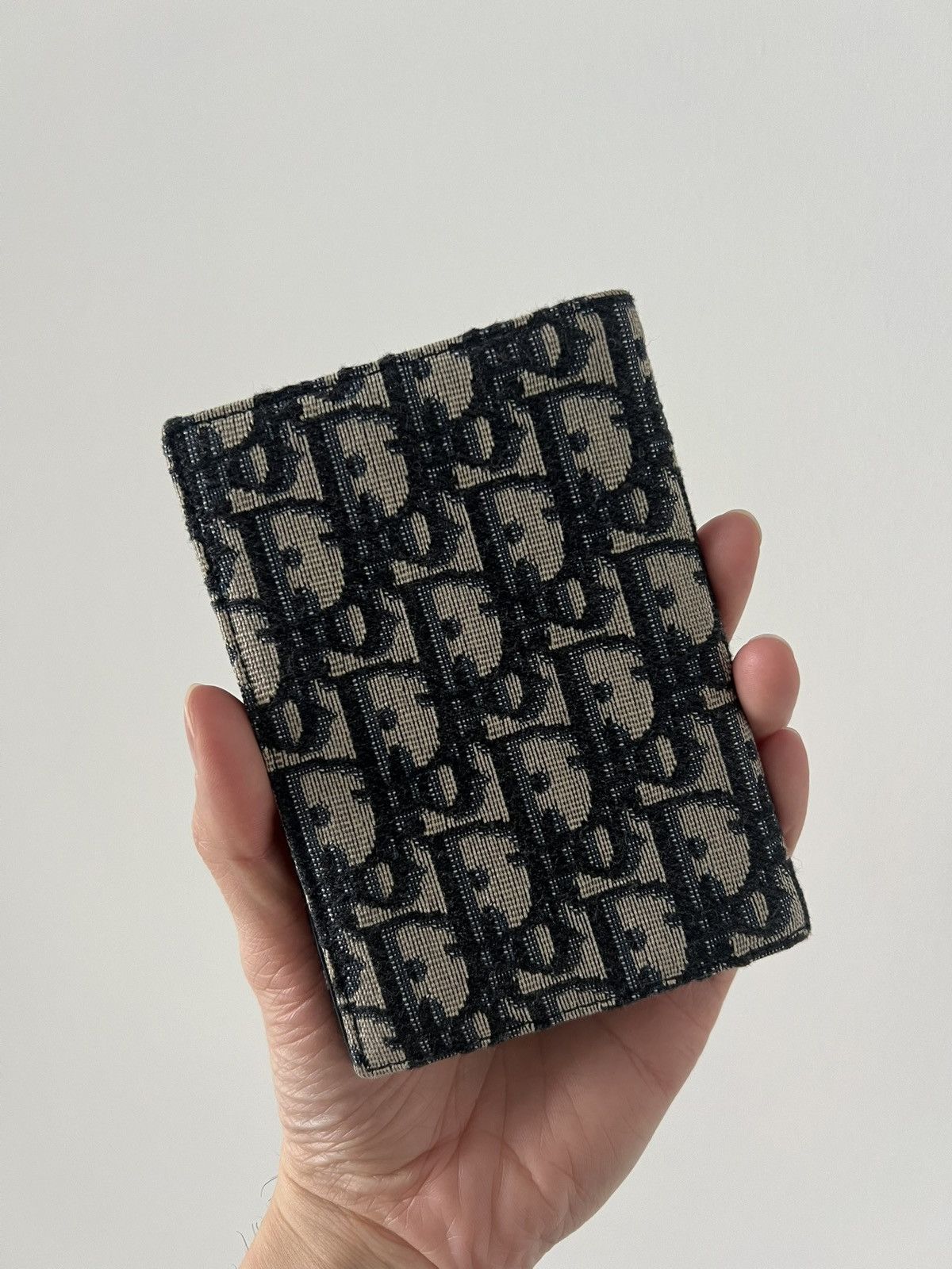 Dior DIOR Passport Cover Holder Oblique Jacquard Beige Black Size ONE SIZE - 2 Thumbnail
