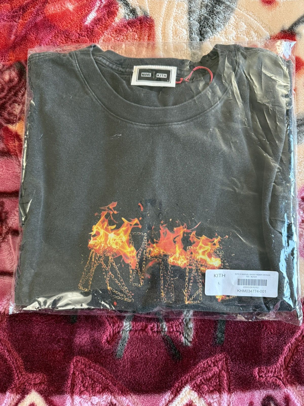 Kith × Marvel Comics Kith For Marvel Ghost Rider Vintage Tee Black Size Large Size US L / EU 52-54 / 3 - 7 Thumbnail