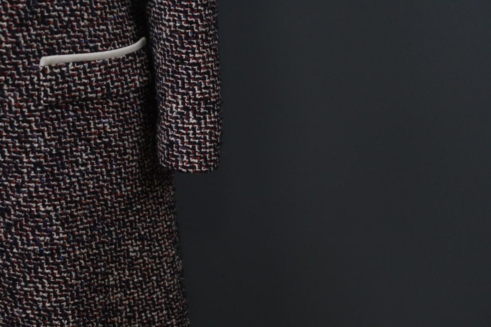 Other Maje Multicolor Cotton Knitted Half Zip Shirt Dress Size 3 Size M / US 6-8 / IT 42-44 - 4 Thumbnail