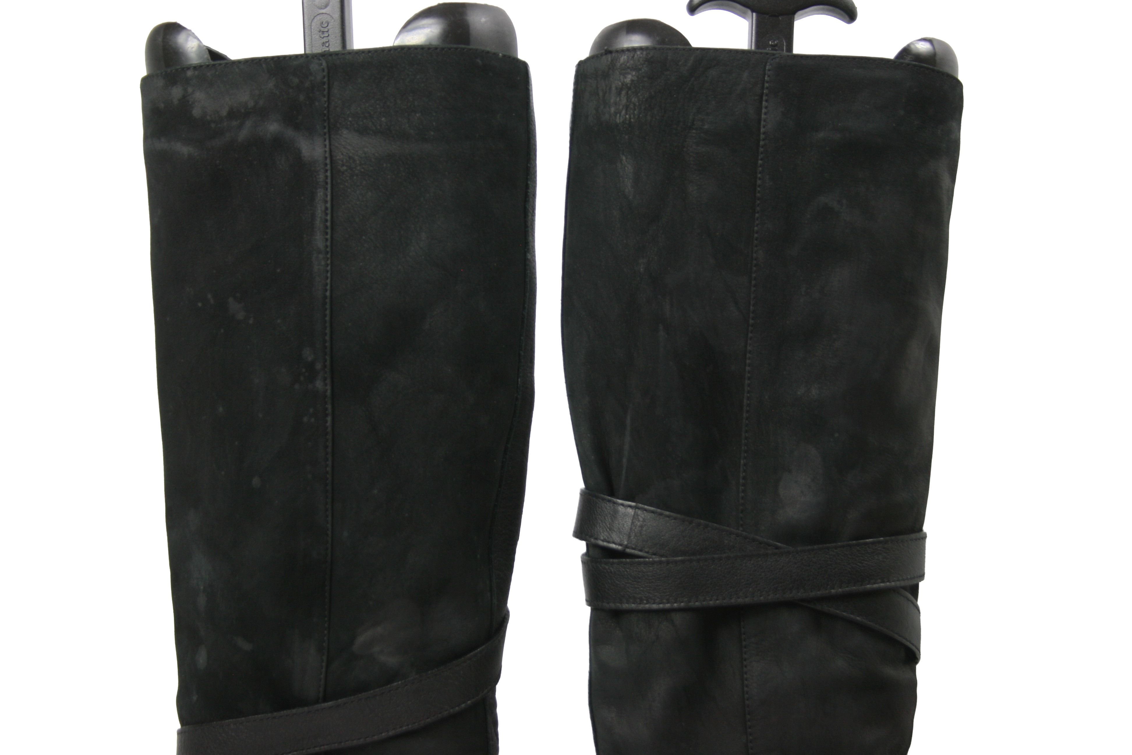 Jimmy Choo Riding Belted Knee High Leather Suede Boots Size US 8 / IT 38 - 16 Thumbnail