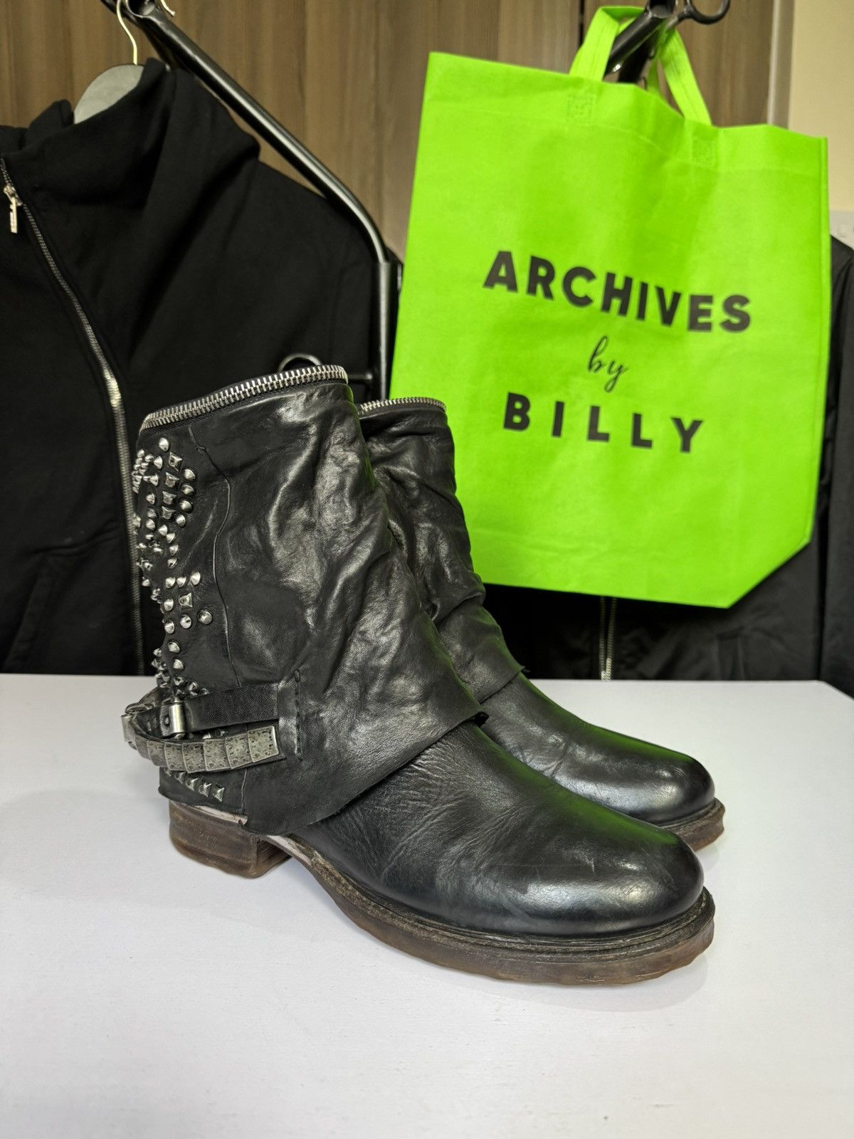 A.S.98 🔥 A.S 98 Studded made like guidi ,Kmri Size US 6.5 / EU 39-40 - 1 Thumbnail